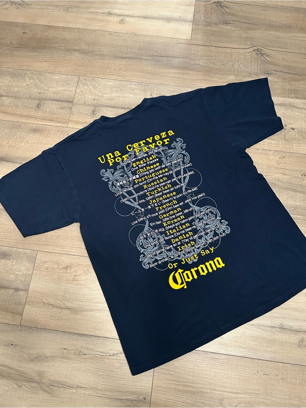 Vintage Corona Navy Graphic Tee - Men